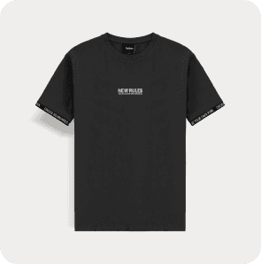 T-SHIRT WITH TAPE DETAILS